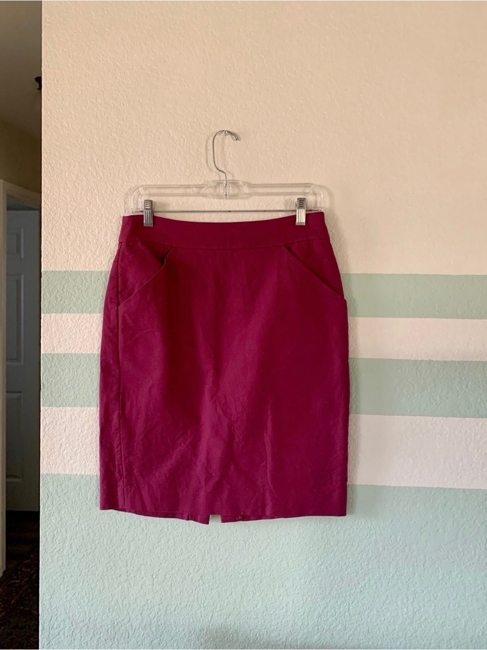 J. Crew Light Burgundy Pencil Slit Skirt Women’s 4